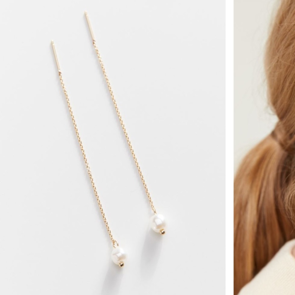 NWOT Pearl drop earings